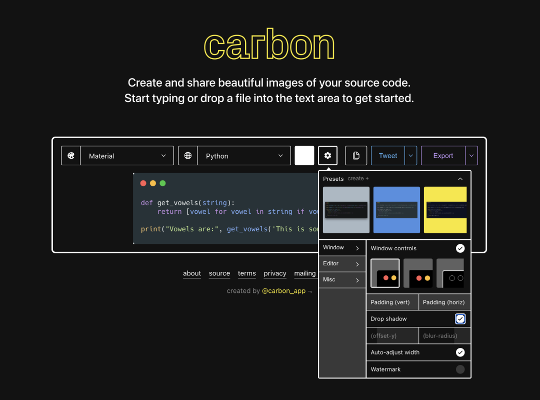 这么好看的代码分享图是怎么做出来的? 这么好看的代码分享图是怎么做出来的?