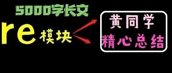 秀!这应该是最好的 “re正则表达式” 使用教程了