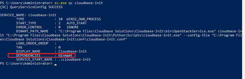 新版cloudbase-init 1.1.2的配置文件做了一些调优,如果不是1.1.2,建议更新