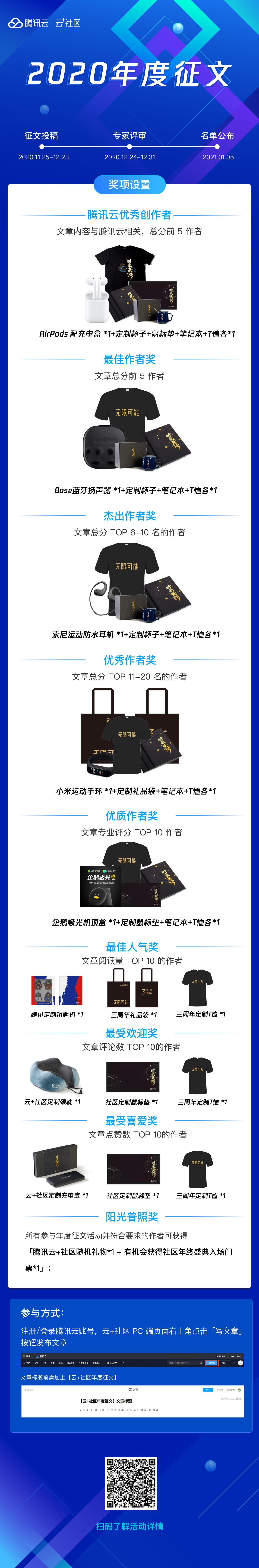 腾讯云开发者社区 2020 年度征文活动