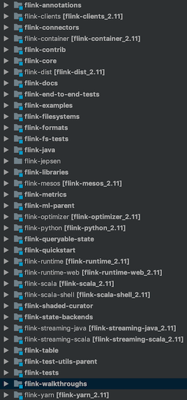Flink源码走读(一):Flink工程目录