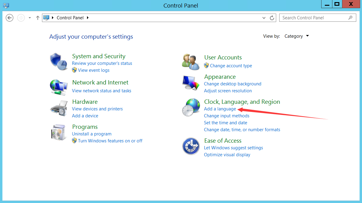 Windows Server 2012 英文版设置成简体中文语言
