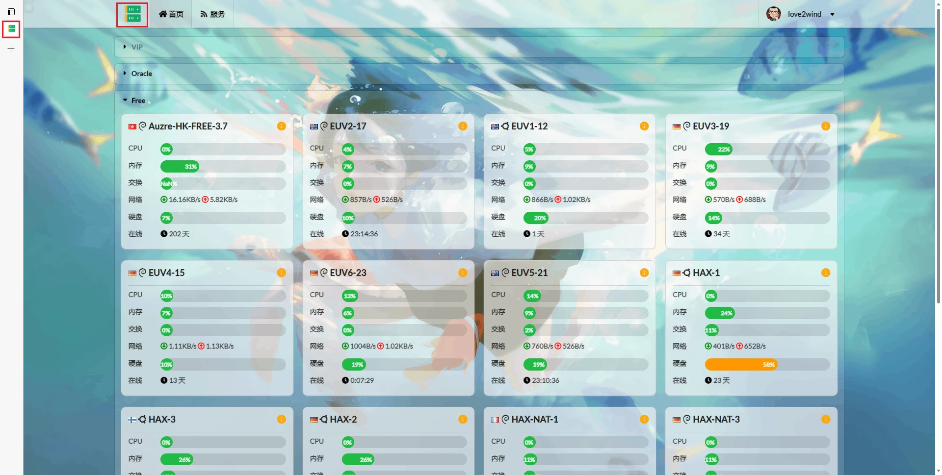 哪吒监控透明自定义主题
