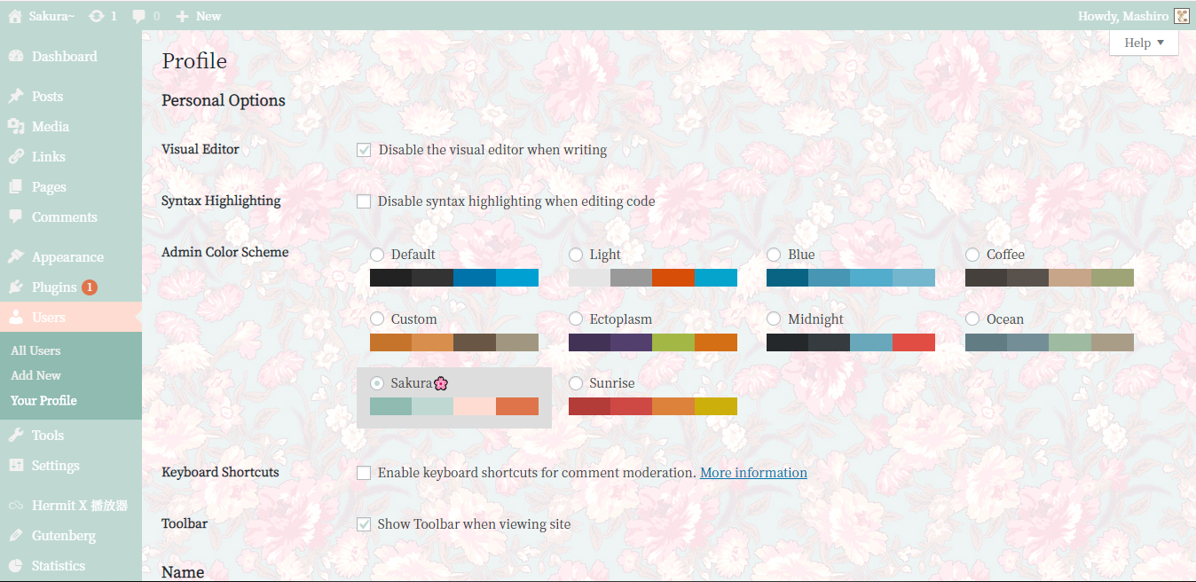 WordPress 主题 Sakura